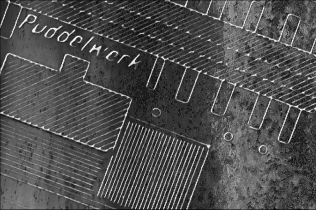 Planausschnitt des Puddelwerks  