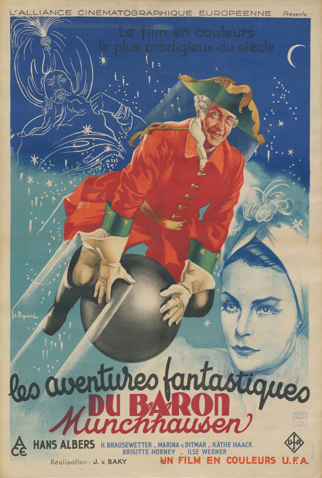 Baron von Muenchhausen Urheber Jean Rene Poissonie Deutsche Kinemathek Grafikarchiv